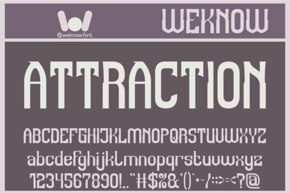 Attraction Font for Web Design