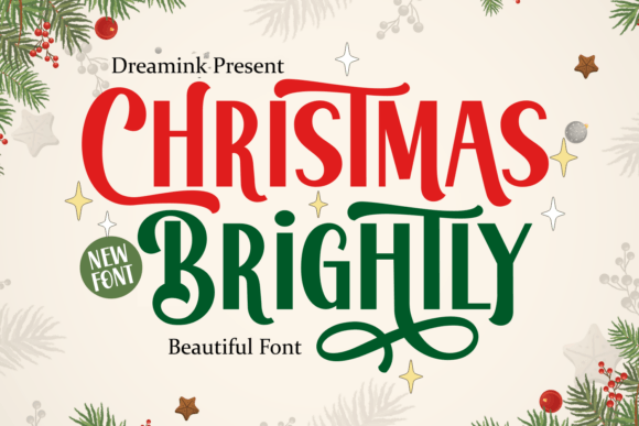 Christmas Brightly: A Festive Display Font for Editors