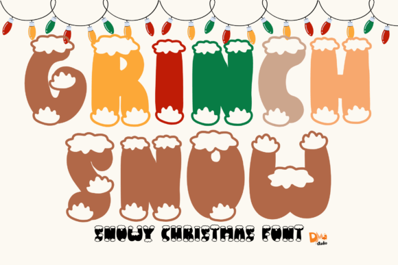 Grinch Snow: A Playful Display Font for Holiday Editorial Design