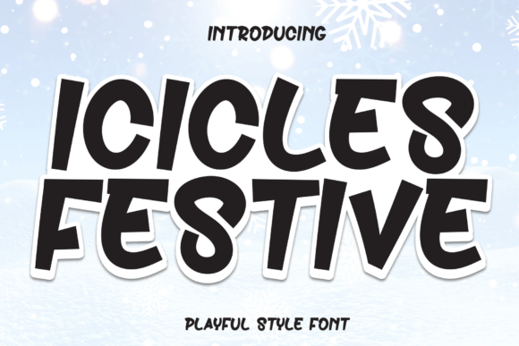 Icicles Festive Font for Business Branding