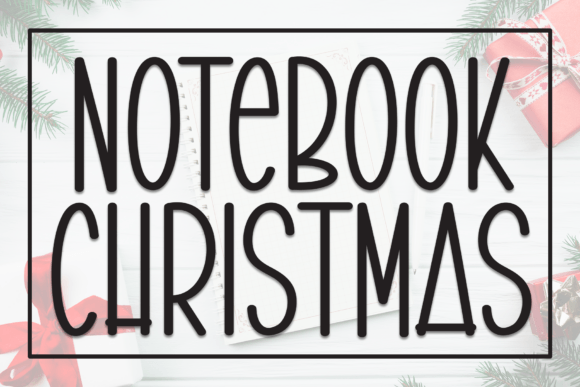 Notebook Christmas Font