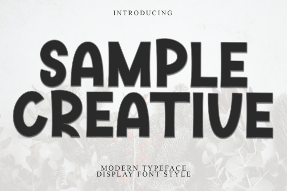 Sample Creative Font for Bold Designs