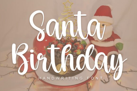 Santa Birthday Font for Creative Design