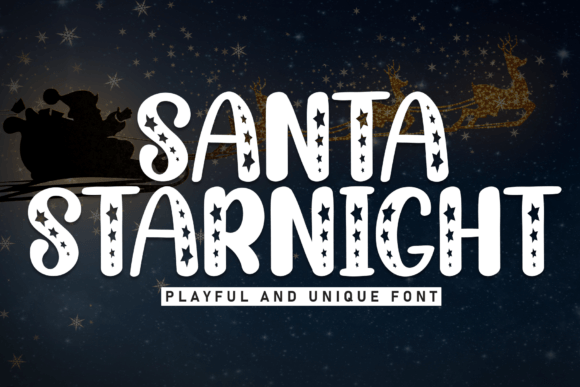 Santa Starnight Font for Creative Projects