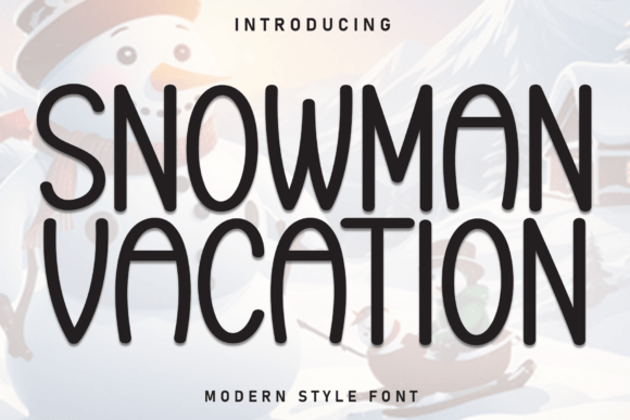 Snowman Vacation Font for Web Design