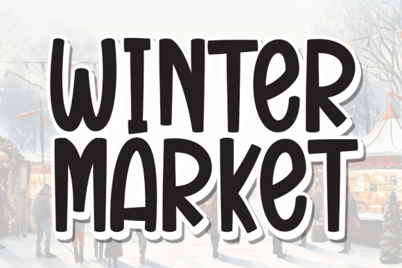 Winter Market Font: A Whimsical Display for Branding